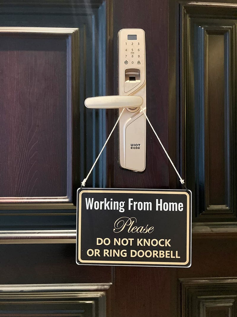Bestylez Working from Home Sign - Do Not Knock or Ring Doorbell - Work From Home Must Have Office Door Sign 12"" * 8"" (051) - Image 4